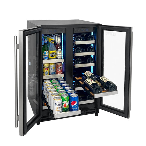 Reserva Series 24" Wide Two Door Stainless Steel Wine Refrigerator/Beverage Center Allavino