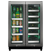 Reserva Series 24" Wide Two Door Stainless Steel Wine Refrigerator/Beverage Center Allavino