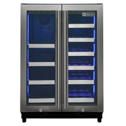 Reserva Series 24" Wide Two Door Stainless Steel Wine Refrigerator/Beverage Center Allavino