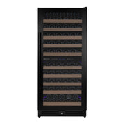 Reserva Series 119 Bottle 55" Semi Tall Dual Zone Right Hinge Black Metal Wine Refrigerator Allavino