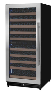 Reserva Series 119 Bottle 55" Tall Dual Zone Left Hinge Stainless Steel Wine Refrigerator Allavino