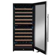 Reserva Series 119 Bottle 55" Tall Dual Zone Right Hinge Stainless Steel Wine Refrigerator Allavino