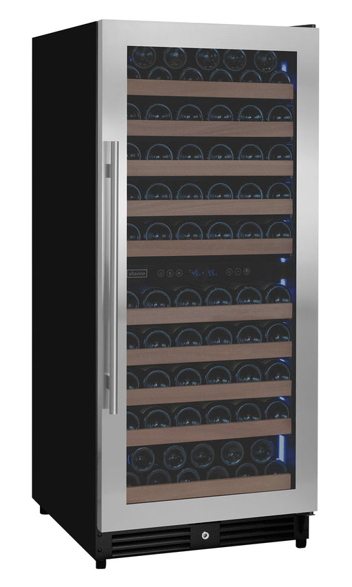 Reserva Series 119 Bottle 55" Tall Dual Zone Right Hinge Stainless Steel Wine Refrigerator Allavino