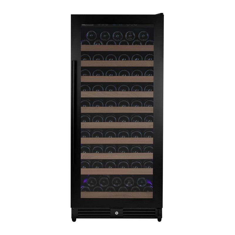 Reserva Series 119 Bottle 55" Semi Tall Single Zone Right Hinge Black Metal Wine Refrigerator Allavino