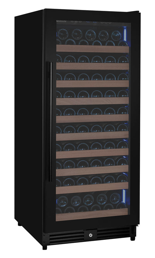 Reserva Series 119 Bottle 55" Semi Tall Single Zone Right Hinge Black Metal Wine Refrigerator Allavino