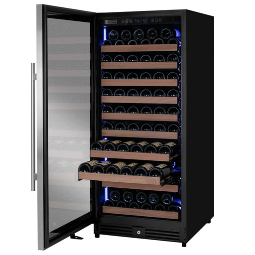 Reserva Series 119 Bottle 55" Tall Single Zone Left Hinge Stainless Steel Wine Refrigerator Allavino