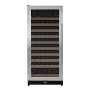Reserva Series 119 Bottle 55" Tall Single Zone Left Hinge Stainless Steel Wine Refrigerator Allavino