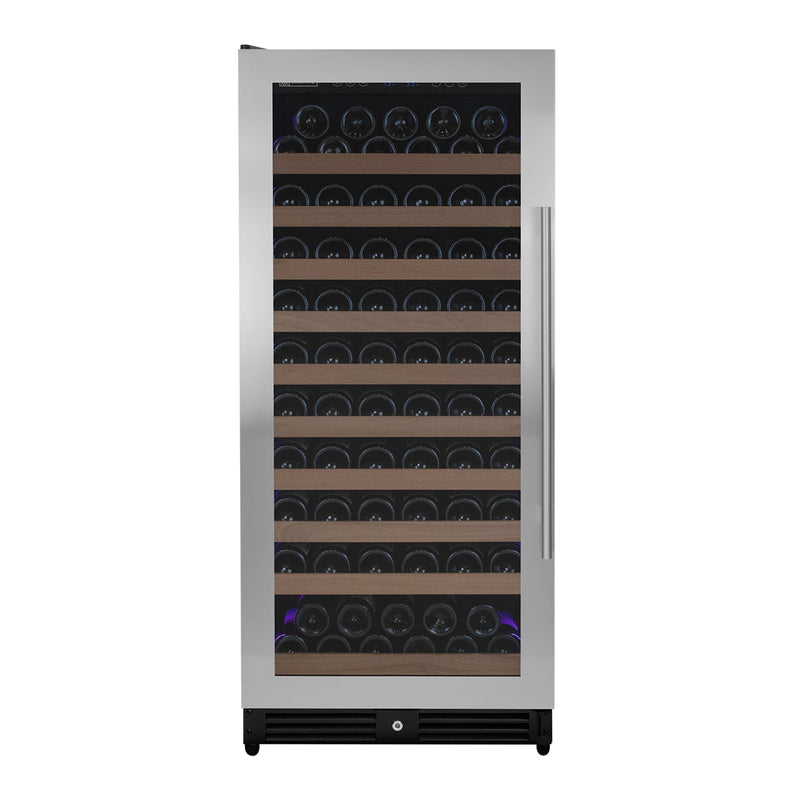 Reserva Series 119 Bottle 55" Tall Single Zone Left Hinge Stainless Steel Wine Refrigerator Allavino