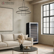 Reserva Series 119 Bottle 55" Tall Single Zone Left Hinge Stainless Steel Wine Refrigerator Allavino