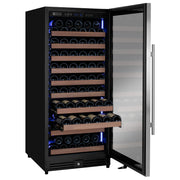 Reserva Series 119 Bottle 55" Tall Single Zone Right Hinge Stainless Steel Wine Refrigerator Allavino