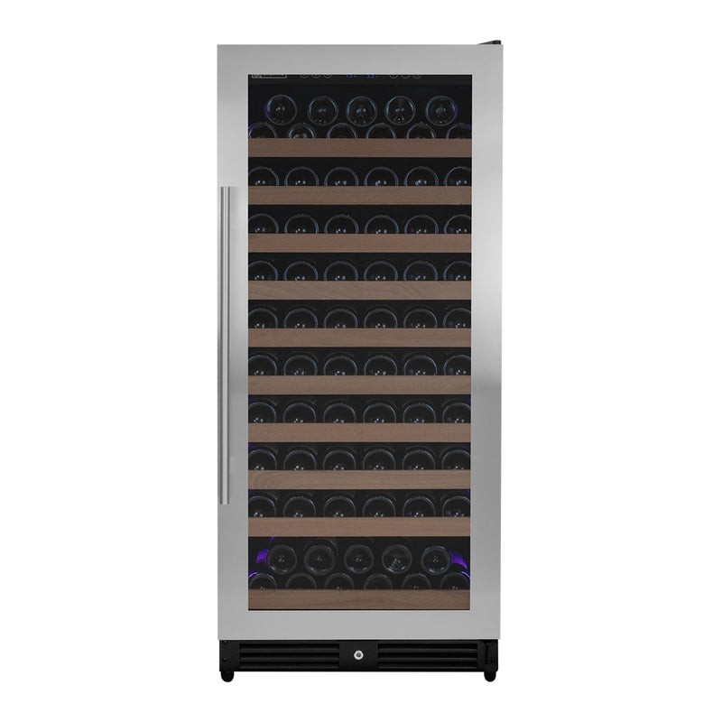 Reserva Series 119 Bottle 55" Tall Single Zone Right Hinge Stainless Steel Wine Refrigerator Allavino