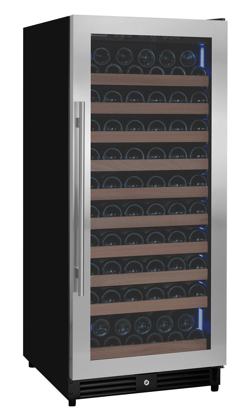 Reserva Series 119 Bottle 55" Tall Single Zone Right Hinge Stainless Steel Wine Refrigerator Allavino