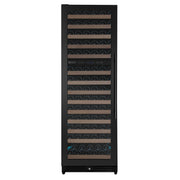 Reserva Series 154 Bottle 71" Tall Dual Zone Built-in Left Hinge Wine Refrigerator with Black Metal Door Allavino