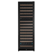 Reserva Series 154 Bottle 71" Tall Dual Zone Built-in Right Hinge Wine Refrigerator with Black Metal Door Allavino
