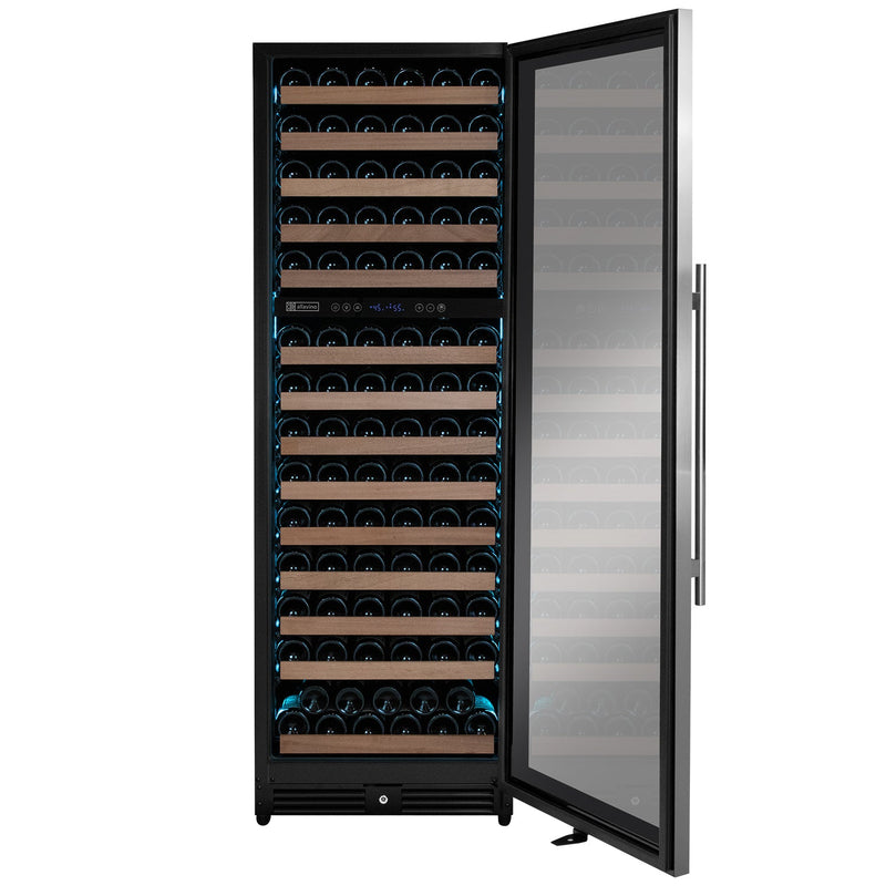 Reserva Series 154 Bottle 71" Tall Dual Zone Right Hinge Stainless Steel Wine Refrigerator Allavino