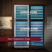 Reserva Series 154 Bottle 71" Tall Dual Zone Left Hinge Stainless Steel Wine Refrigerator Allavino