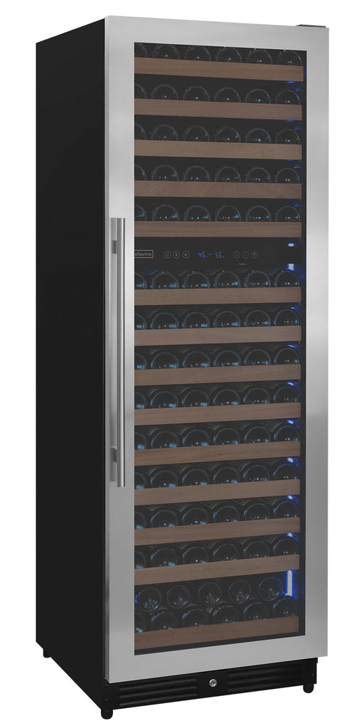 Reserva Series 154 Bottle 71" Tall Dual Zone Right Hinge Stainless Steel Wine Refrigerator Allavino