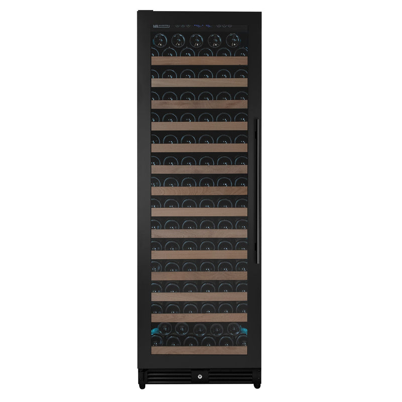 Reserva Series 163 Bottle 71" Tall Single Zone Left Hinge Black Metal Wine Cooler Refrigerator Allavino