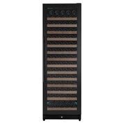 Reserva Series 163 Bottle 71" Tall Single Zone Right Hinge Black Metal Wine Cooler Refrigerator Allavino