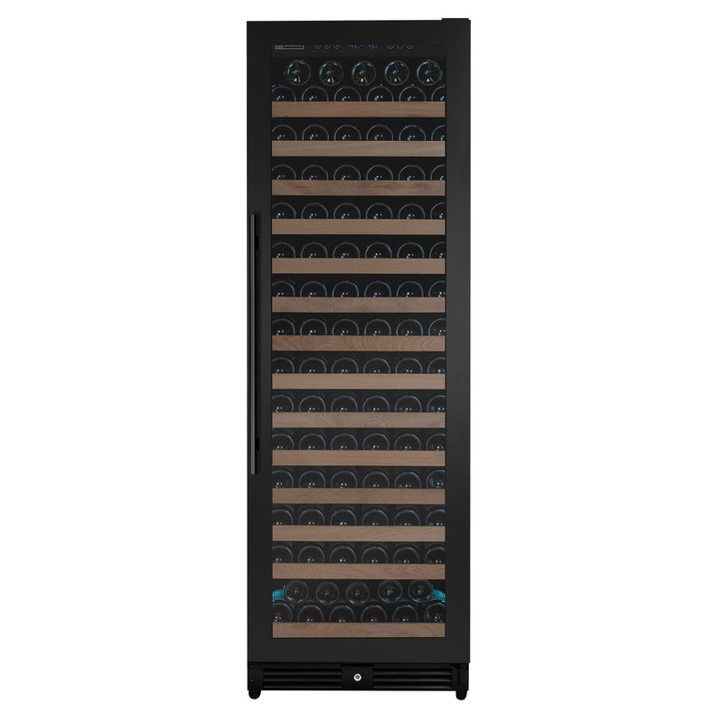 Reserva Series 163 Bottle 71" Tall Single Zone Right Hinge Black Metal Wine Cooler Refrigerator Allavino