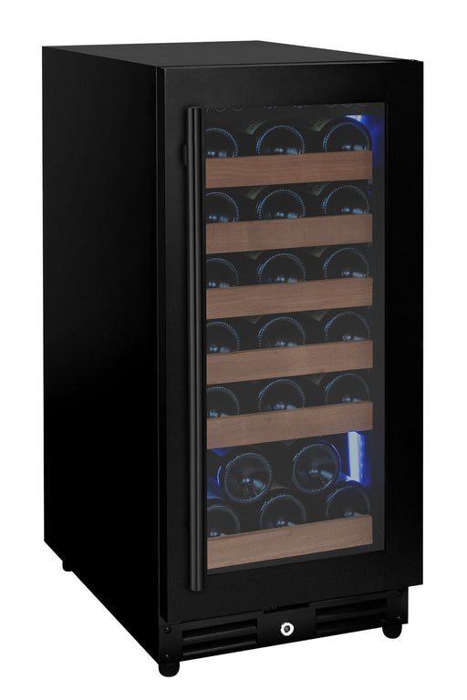 15" Wide Reserva Series 30 Bottle Single Zone Black Right Hinge Wine Refrigerator Allavino