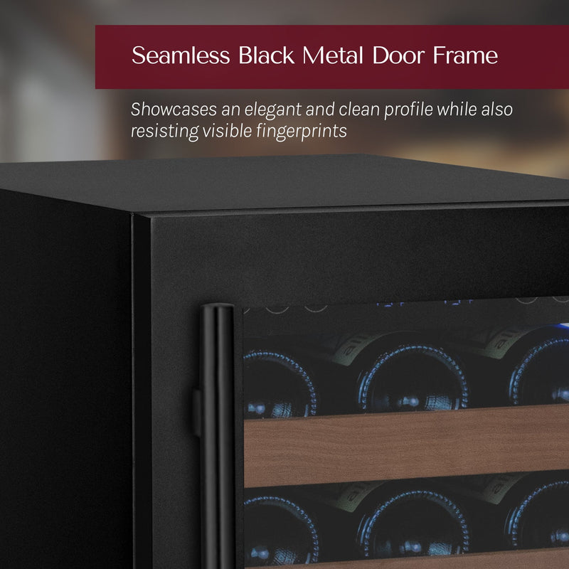 15" Wide Reserva Series 30 Bottle Single Zone Black Right Hinge Wine Refrigerator Allavino