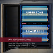 Reserva Series - 56 Bottle Dual Zone Built-in Luxury Wine Refrigerator with Panel Ready Overlay Door - Right Hinge Allavino