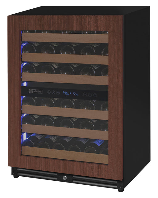Reserva Series 51 Bottle Dual Zone Built-in Luxury Wine Refrigerator with Panel Ready Overlay Door - Left Hinge Allavino