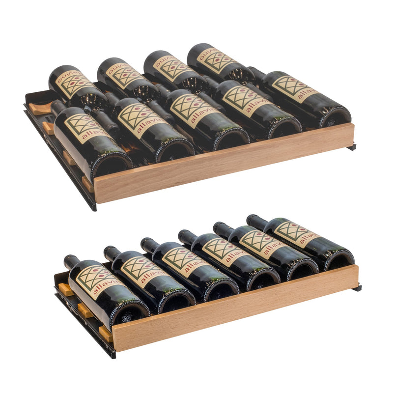 Reserva Series 51 Bottle Dual Zone Built-in Luxury Wine Refrigerator with Panel Ready Overlay Door - Left Hinge Allavino