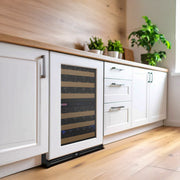 Reserva Series 51 Bottle Dual Zone Built-in Luxury Wine Refrigerator with Panel Ready Overlay Door - Left Hinge Allavino