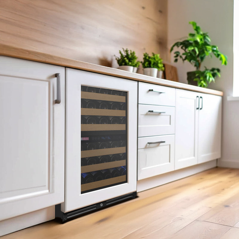 Reserva Series - 56 Bottle Dual Zone Built-in Luxury Wine Refrigerator with Panel Ready Overlay Door - Right Hinge Allavino