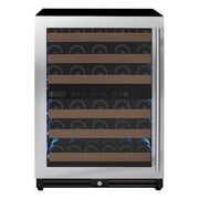 Reserva Series - 51 Bottle Dual Zone Built-in Luxury Wine Refrigerator with Stainless Steel Door - Left Hinge Allavino