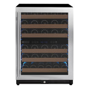 Reserva Series - 51 Bottle Dual Zone Built-in Luxury Wine Refrigerator with Stainless Steel Door - Right Hinge Allavino