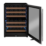 Reserva Series - 51 Bottle Dual Zone Built-in Luxury Wine Refrigerator with Stainless Steel Door - Right Hinge Allavino