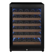 Reserva Series - 51 Bottle Single Zone Built-in Luxury Wine Refrigerator with Black Door - Right Hinge Allavino