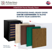 Reserva Series 51 Bottle Single Zone Built-in Luxury Wine Refrigerator with Panel Ready Overlay Door - Left Hinge Allavino