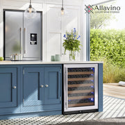 Reserva Series - 51 Bottle Single Zone Built-in Luxury Wine Refrigerator with Stainless Steel Door - Right Hinge Allavino