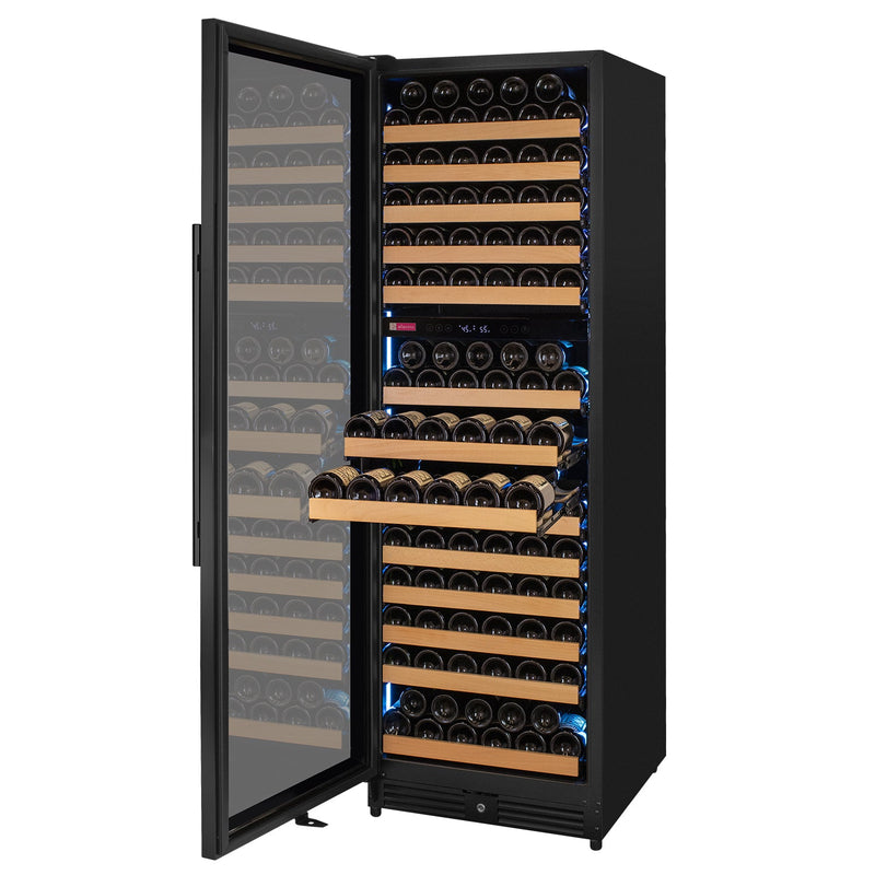 Reserva Series 172 Bottle Dual Zone Built-in Wine Refrigerator with Black Metal Door - Left Hinge Allavino