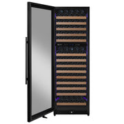 Reserva Series 172 Bottle Dual Zone Built-in Wine Refrigerator with Black Metal Door - Left Hinge Allavino