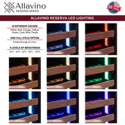 Reserva Series 172 Bottle Dual Zone Built-in Wine Refrigerator with Black Metal Door - Right Hinge Allavino
