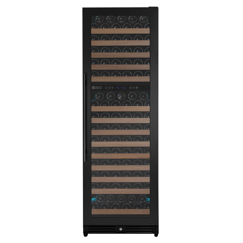 Reserva Series 172 Bottle Dual Zone Built-in Wine Refrigerator with Black Metal Door - Right Hinge Allavino