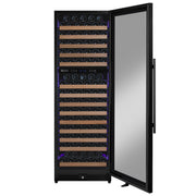 Reserva Series 172 Bottle Dual Zone Built-in Wine Refrigerator with Black Metal Door - Right Hinge Allavino
