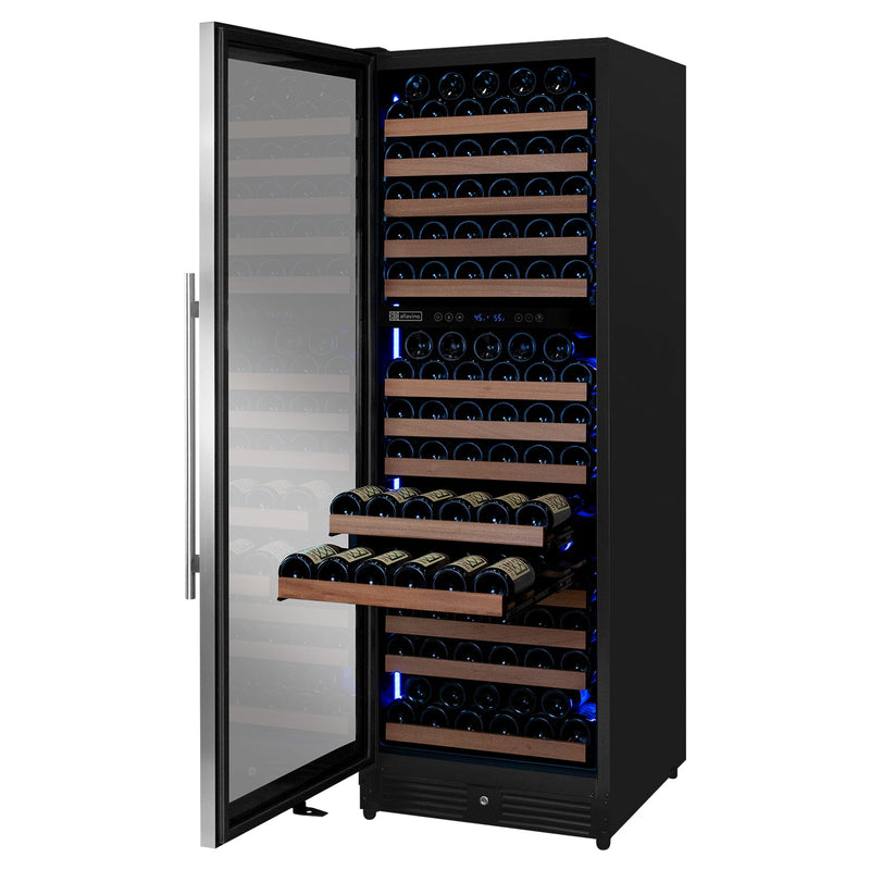 Reserva Series 172 Bottle Dual Zone Built-in Wine Refrigerator with Stainless Steel Door - Left Hinge Allavino