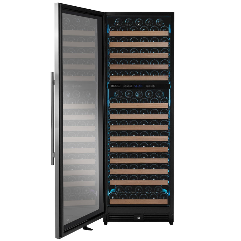Reserva Series 172 Bottle Dual Zone Built-in Wine Refrigerator with Stainless Steel Door - Left Hinge Allavino