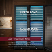 Reserva Series 172 Bottle Dual Zone Built-in Wine Refrigerator with Stainless Steel Door - Left Hinge Allavino