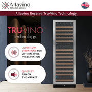 Reserva Series 172 Bottle Dual Zone Built-in Wine Refrigerator with Stainless Steel Door - Left Hinge Allavino