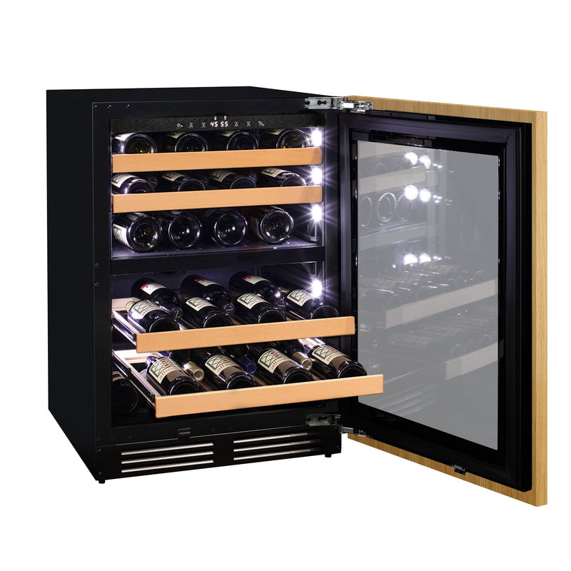 24" Wide Dual Zone Panel Ready Wine Refrigerator Allavino