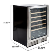 Vinotemp 51-Bottle Single-Zone Wine Cooler (Stainless Steel) Vinotemp