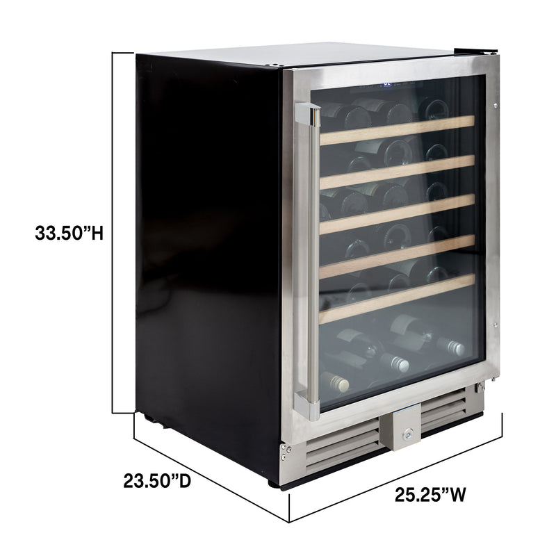 Vinotemp 51-Bottle Single-Zone Wine Cooler (Stainless Steel) Vinotemp