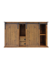Vinotemp Rustic Wood Wine Cellar Credenza Vinotemp